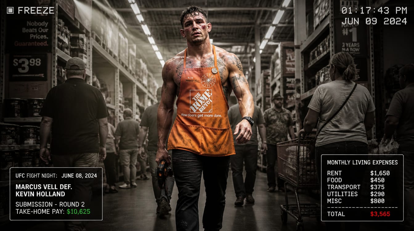 UFC Fighter Clocks Into Home Depot After $12K Purse