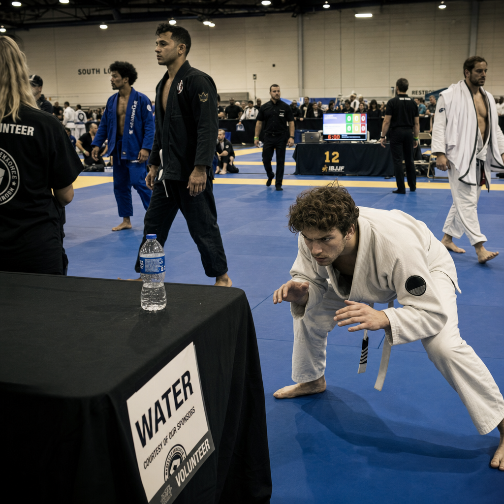 White Belt Discovers Free Water At Tournament, Spends Forty Minutes Convinced It's A Trap